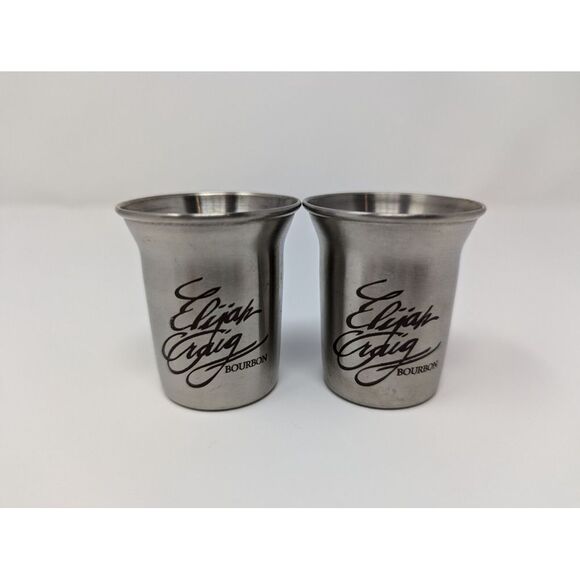 Other - Elijah Craig Bourbon Stainless Steel Shot Glasses Set Of 2 Kentucky‎ Distillery